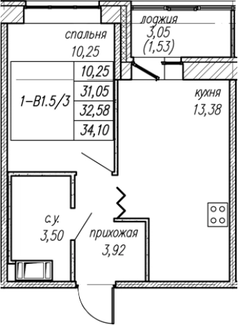 Купить однокомнатную квартиру у метро Проспект Ветеранов в Ленинградской области. Вариант № 8064378, 0, площадь -  квм, цена 5624351 рублей
