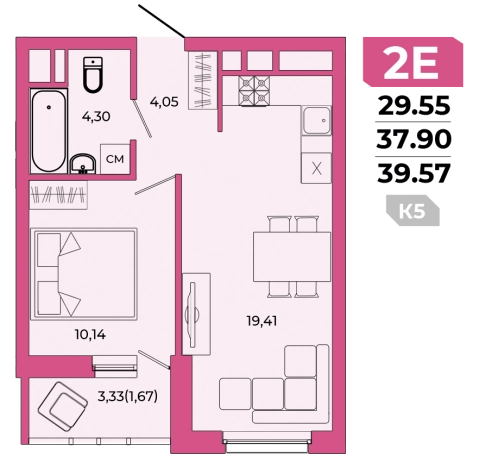 Купить двухкомнатную квартиру в новостройках в ЖК Жилой комплекс "Supernova" в Пензе. Вариант № 87856, 0, площадь -  квм, цена 6402426 рублей