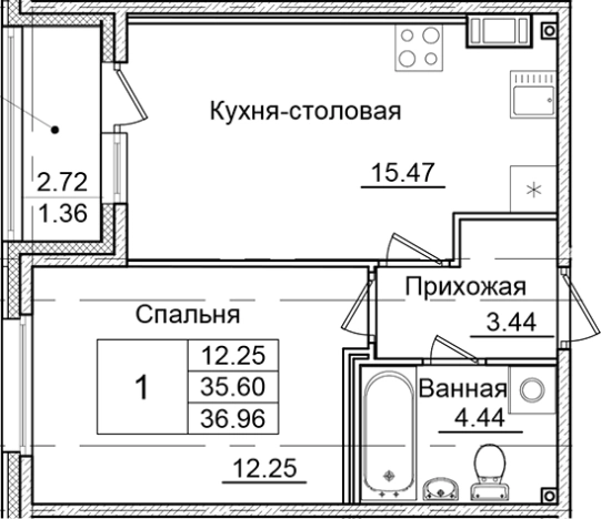Купить однокомнатную квартиру в ЖК Квартал Заречье в Санкт-Петербурге. Вариант № 6707696, 0, площадь -  квм, цена 6375726 рублей