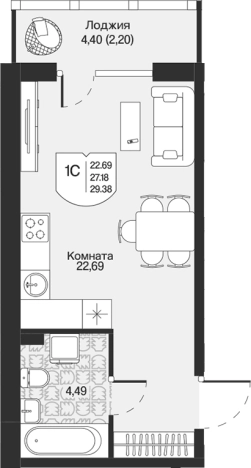 Купить квартиру в ЖК Охтинские высоты в Ленинградской области. Вариант № 7261412, 0, площадь -  квм, цена 6061982 рублей