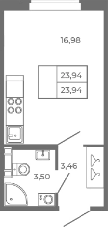 Купить Студию в ЖК Новая история в Сертолове. Вариант № 6961326, 0, площадь -  квм, цена 5458320 рублей
