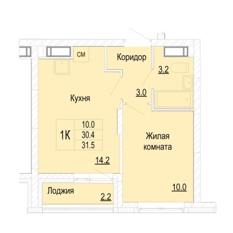 Купить однокомнатную квартиру в Нижегородской области. Вариант № 170055, 0, площадь -  квм, цена 7890894 рублей