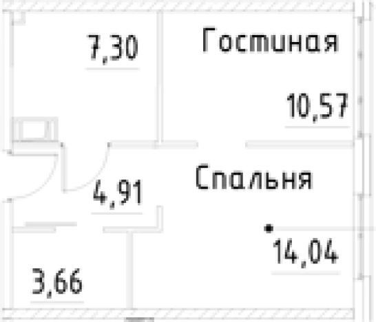 Купить однокомнатную квартиру у метро Улица Дыбенко в Санкт-Петербурге. Вариант № 9327407, 0, площадь -  квм, цена 7502079 рублей