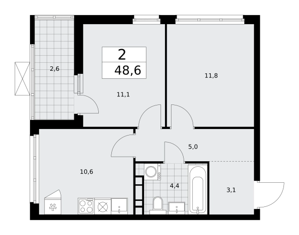 Купить двухкомнатную квартиру в ЖК Бунинские кварталы в Москве. Вариант № 834110, 0, площадь -  квм, цена 14037624 рублей