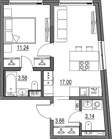 Купить квартиру в новостройках в ЖК Новая земля в Санкт-Петербурге. Вариант № 9150442, 0, площадь -  квм, цена 13377201 рублей