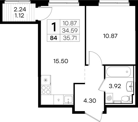 Купить квартиру в ЖК GloraX Новинки в Нижегородской области. Вариант № 137918, 0, площадь -  квм, цена 5059999 рублей