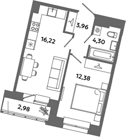 Купить квартиру в ЖК Загляденье в Ленинградской области. Вариант № 6631729, 0, площадь -  квм, цена 5861946 рублей