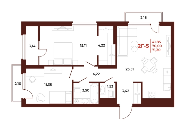 Купить квартиру в новостройках на улице Тернопольская в Пензе. Вариант № 2484331, 0, площадь -  квм, цена 8627300 рублей