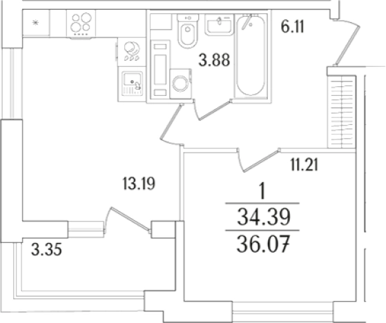 Купить двухкомнатную квартиру в районе Калининский в Санкт-Петербурге. Вариант № 6232727, 0, площадь -  квм, цена 13114096 рублей