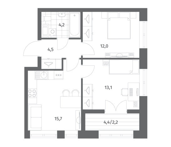 Купить квартиру в ЖК NEWПИТЕР в Ленинградской области. Вариант № 5258804, 0, площадь -  квм, цена 9893000 рублей
