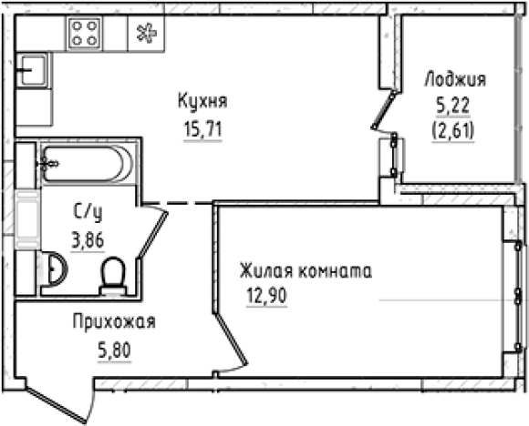 Купить двухкомнатную квартиру на улице Первых в Ленинградской области. Вариант № 7833562, 0, площадь -  квм, цена 6958880 рублей