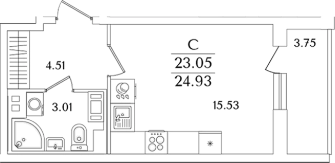 Купить Студию в новостройках в ЖК Кинопарк в Санкт-Петербурге. Вариант № 6712687, 0, площадь -  квм, цена 8906476 рублей