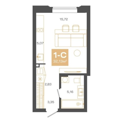 Купить квартиру в новостройках в районе Советский в Новосибирске. Вариант № 9960979, 0, площадь -  квм, цена 7443000 рублей