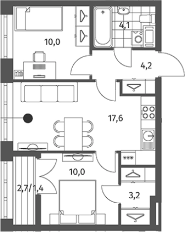Купить трехкомнатную квартиру в ЖК NEWПИТЕР в Ленинградской области. Вариант № 5259110, 0, площадь -  квм, цена 11155000 рублей