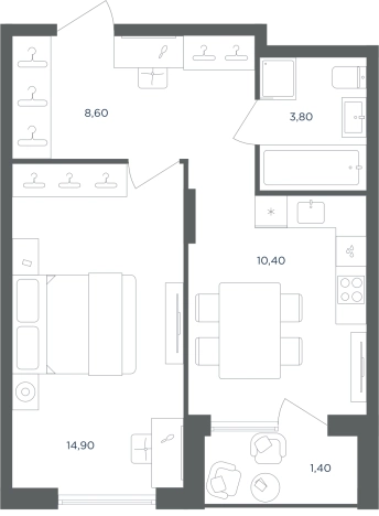 Купить квартиру в ЖК Равновесие в Московской области. Вариант № 157112, 0, площадь -  квм, цена 7850286 рублей