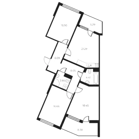 Купить четырехкомнатную квартиру в районе Приморский в Санкт-Петербурге. Вариант № 6245706, 0, площадь -  квм, цена 24560000 рублей