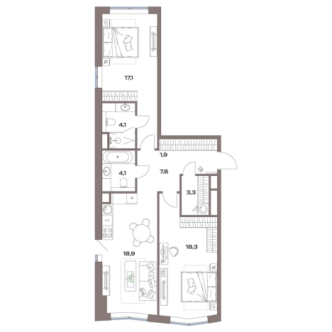 Купить квартиру у метро Яхромская в Москве. Вариант № 3970735, 0, площадь -  квм, цена 31902728 рублей