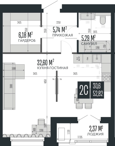 Купить двухкомнатную квартиру в новостройках на улице Тесла в Новосибирской области. Вариант № 6823473, 0, площадь -  квм, цена 15740360 рублей