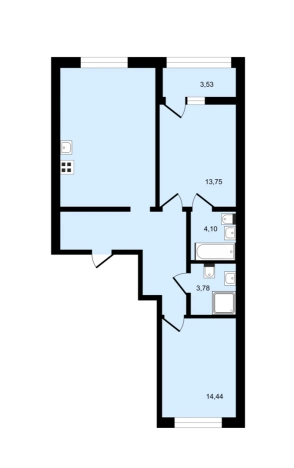 Купить двухкомнатную квартиру в районе Приморский в Санкт-Петербурге. Вариант № 3847333, 11, площадь -  квм, цена 20800000 рублей