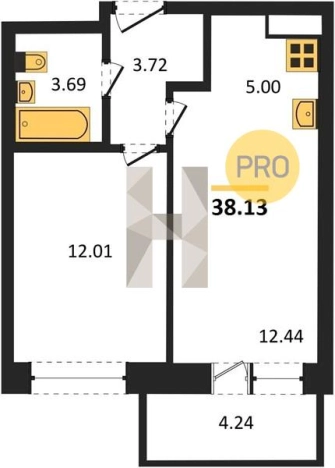 Купить однокомнатную квартиру в новостройках в ЖК Азбука в Ижевске. Вариант № 65226, 0, площадь -  квм, цена 3313497 рублей