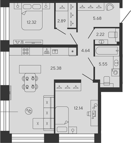 Купить трехкомнатную квартиру в ЖК BASHNI ELEMENT в Санкт-Петербурге. Вариант № 4162222, 0, площадь -  квм, цена 48458585 рублей