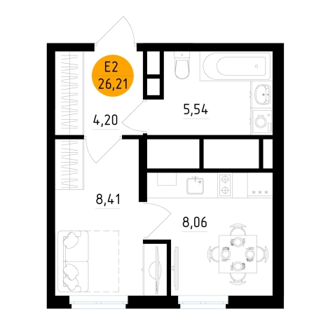 Купить квартиру в новостройках в ЖК Смарт квартал «Центральный» в Рязани. Вариант № 155077, 0, площадь -  квм, цена 3432724 рублей