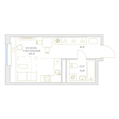 Купить квартиру в ЖК Детали в Москве. Вариант № 879592, 0, площадь -  квм, цена 9798540 рублей