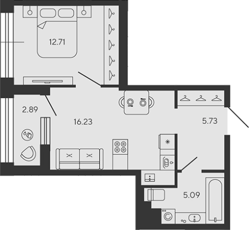 Купить двухкомнатную квартиру в ЖК BASHNI ELEMENT в Санкт-Петербурге. Вариант № 8340451, 0, площадь -  квм, цена 18319906 рублей
