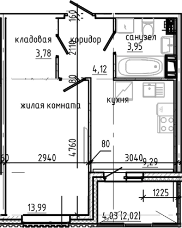 Купить однокомнатную квартиру в ЖК Янила Драйв в Ленинградской области. Вариант № 7837414, 0, площадь -  квм, цена 8268510 рублей