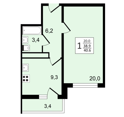 Купить квартиру на вторичке в ЖК Задонье в Воронеже. Вариант № 127583, 0, площадь -  квм, цена 5519055 рублей
