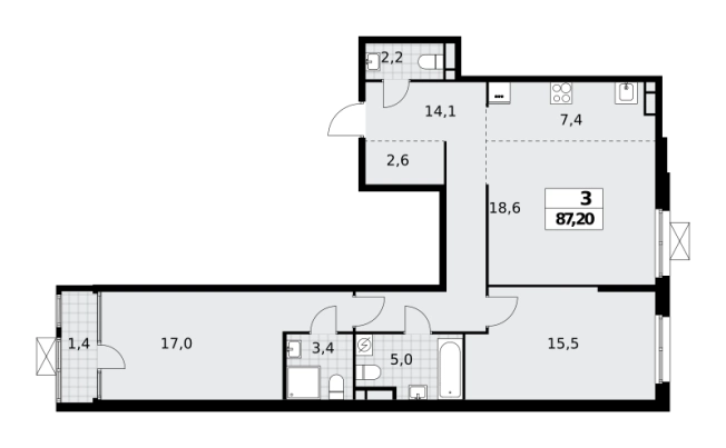 Купить квартиру у метро Зорге в Москве. Вариант № 3206265, 0, площадь -  квм, цена 35640088 рублей