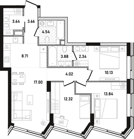 Купить квартиру в ЖК Republic в Москве. Вариант № 122494, 0, площадь -  квм, цена 48791624 рублей
