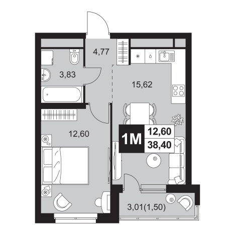Купить двухкомнатную квартиру на улице Заводская в Пензенской области. Вариант № 8041322, 0, площадь -  квм, цена 4968960 рублей