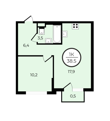 Купить однокомнатную квартиру в новостройках на улице Проектируемый проезд № 6415 в Москве. Вариант № 6149700, 0, площадь - квм, цена 6490000 рублей