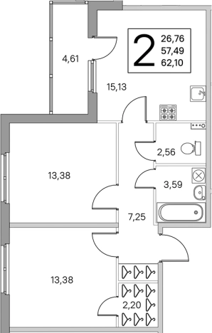 Купить трехкомнатную квартиру в новостройках в ЖК Любоград в Стрельне в Санкт-Петербурге. Вариант № 6866217, 0, площадь -  квм, цена 13481405 рублей