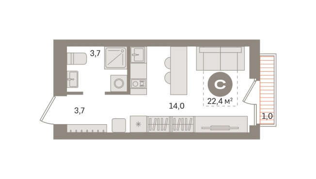 Купить Студию в новостройках в Видном. Вариант № 8529678, 0, площадь -  квм, цена 5390000 рублей