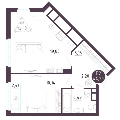 Купить квартиру в новостройках в ЖК "Крылья" в Рязани. Вариант № 124555, 0, площадь -  квм, цена 5877274 рублей