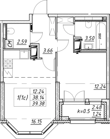 Купить двухкомнатную квартиру в новостройках в ЖК Цивилизация на Неве в Санкт-Петербурге. Вариант № 7849832, 0, площадь - квм, цена 12525360 рублей
