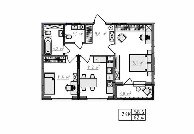 Купить квартиру в ЖК Квартал Новаторов в Владимире. Вариант № 130660, 3, площадь -  квм, цена 6292000 рублей