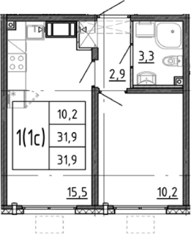 Купить двухкомнатную квартиру в новостройках у метро Академическая в Санкт-Петербурге. Вариант № 7604701, 0, площадь -  квм, цена 6620685 рублей