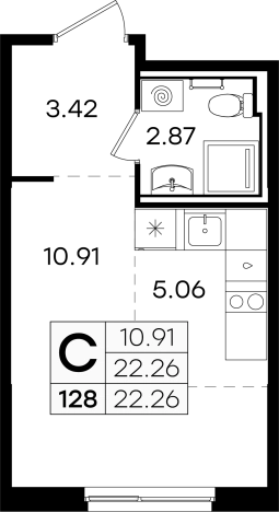 Купить квартиру в ЖК GloraX Новинки в Нижегородской области. Вариант № 137549, 0, площадь -  квм, цена 3809999 рублей