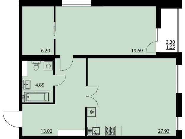 Купить квартиру на вторичке в ЖК Бунин в Воронеже. Вариант № 89966, 0, площадь -  квм, цена 10426761 рублей