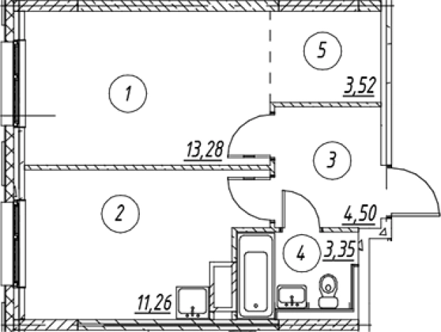 Купить однокомнатную квартиру в ЖК Новые Лаврики в Мурине. Вариант № 7253021, 0, площадь -  квм, цена 6697466 рублей