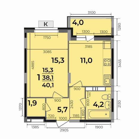 Купить квартиру в новостройках в ЖК Маршал в Коврове. Вариант № 2731766, 2, площадь -  квм, цена 4448093 рублей