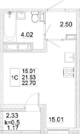 Купить Студию в новостройках в ЖК Аэросити в Санкт-Петербурге. Вариант № 8999498, 0, площадь -  квм, цена 4596750 рублей