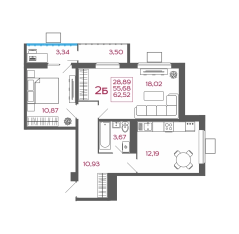 Купить двухкомнатную квартиру на улице Заводская в Пензенской области. Вариант № 151571, 0, площадь - квм, цена 5501760 рублей