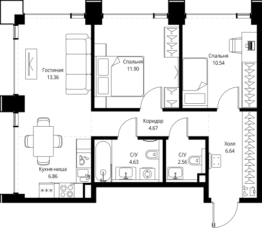 Купить квартиру в ЖК SET в Москве. Вариант № 10354388, 0, площадь - квм, цена 35209812 рублей