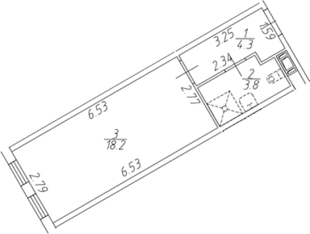. Вариант № 6230273, 0, площадь - 26.3 квм, цена 4997000 рублей