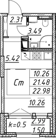 Купить Студию в ЖК Цивилизация на Неве в Санкт-Петербурге. Вариант № 7850399, 0, площадь -  квм, цена 8518617 рублей