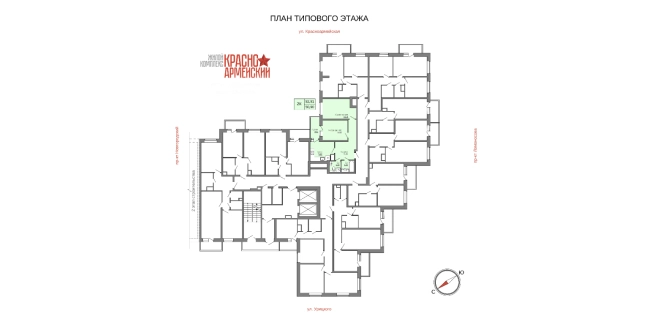 . Вариант № 53298, 2, площадь - 52.91 квм, цена 7100000 рублей